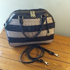 Brahmin Camden Satchel Almond Vineyard